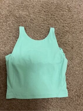 lululemon athletica Mint Green Cropped Tank Size 4